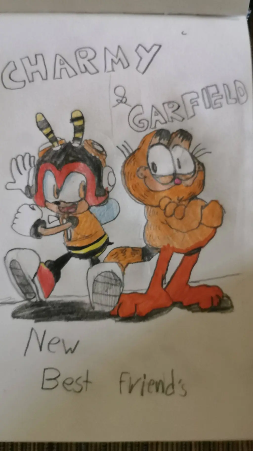 ai character: Charmy&garfield background