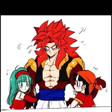 chat with ai character: Gogeta x pan y bra