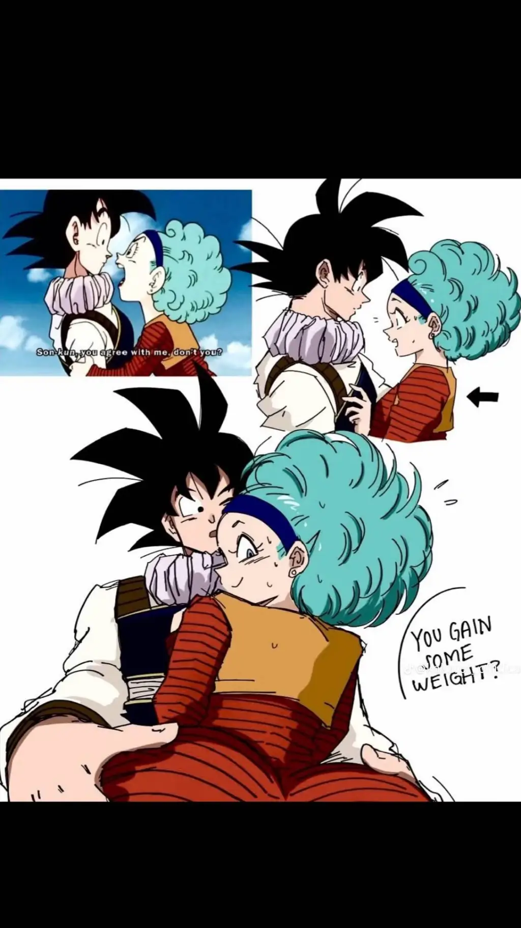 ai character: Goku x bulma background