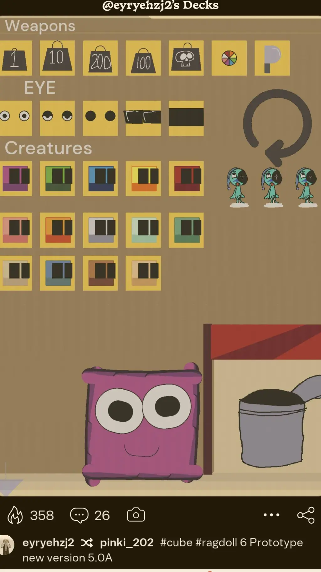 ai character: cube ragdoll 6 background