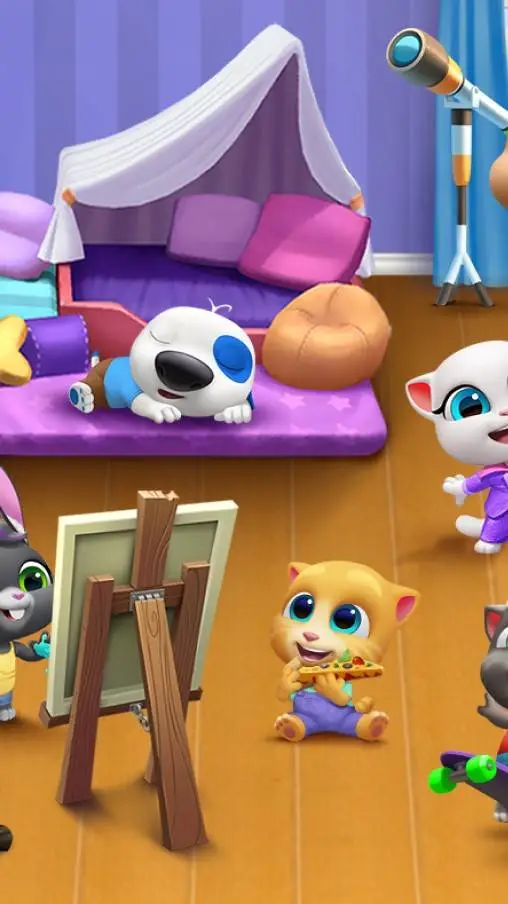 ai character: Talking Tom hate y background
