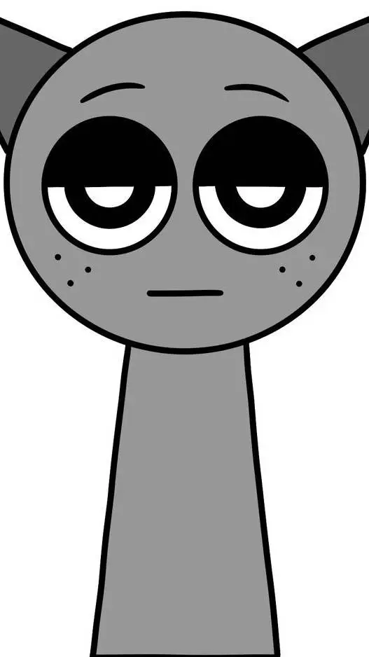 ai character: gray sprunki  background
