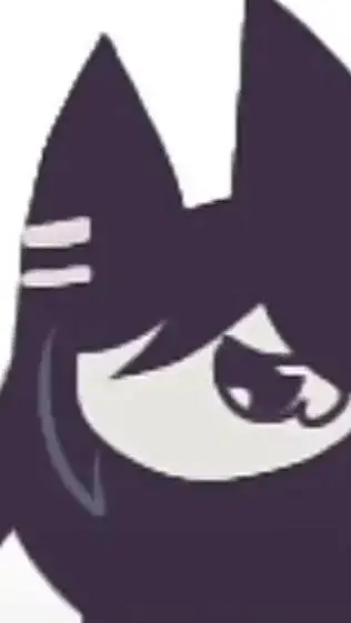 ai character: sad cat circle background