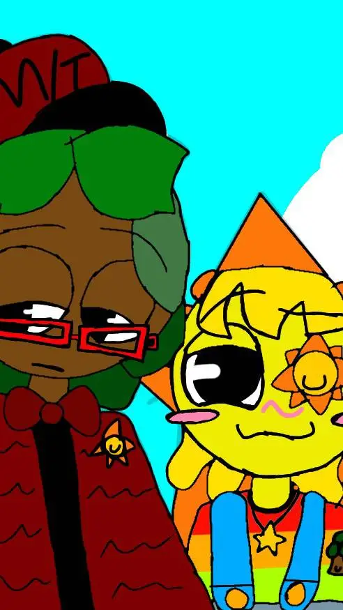 ai character: 🔆Mr.Sun & Mr.Tree🌳 background