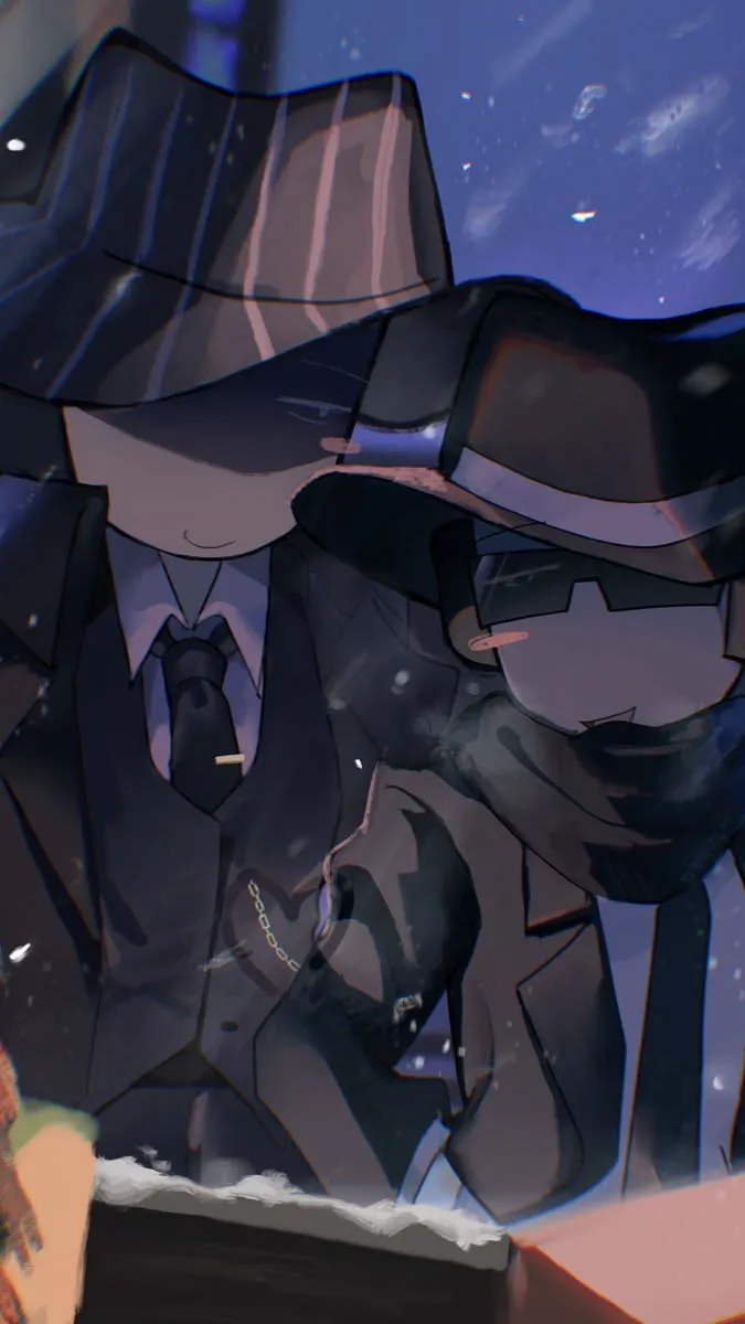 ai character: DoubleFedora! background