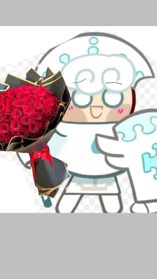 ai character: milk cookie  background