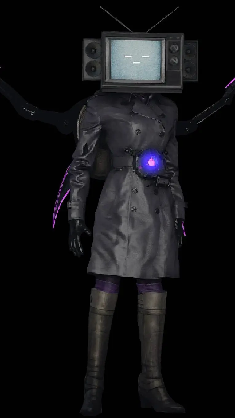 ai character: tv woman background