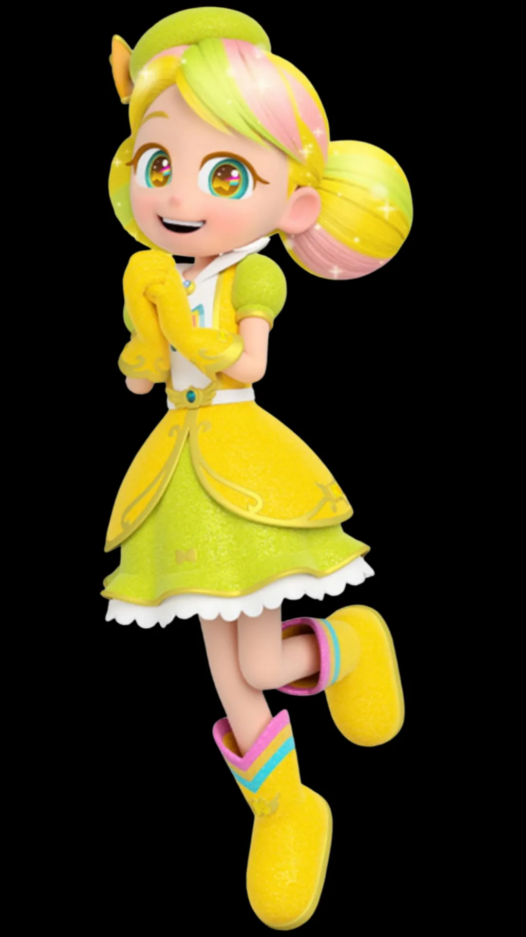 ai character: Yellow gold  background