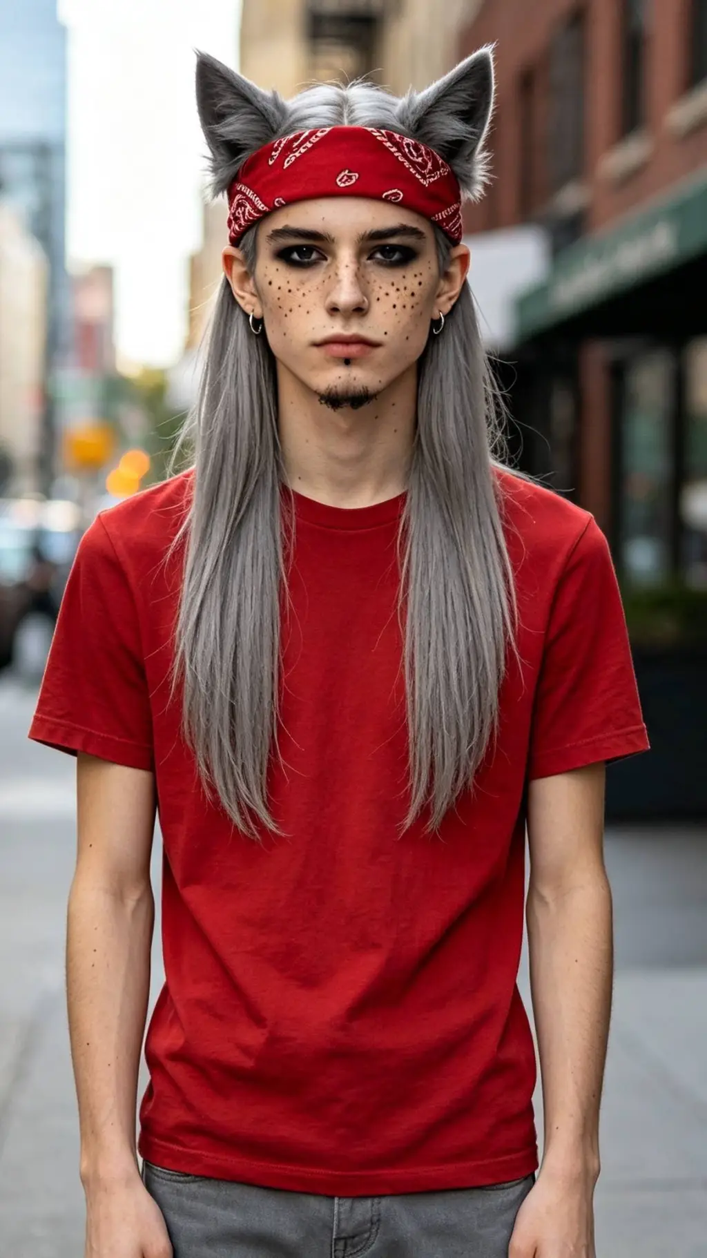 ai character: gray sprunki  background