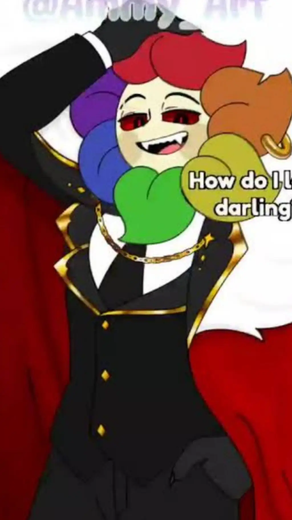 ai character: Dandy😈✨ background