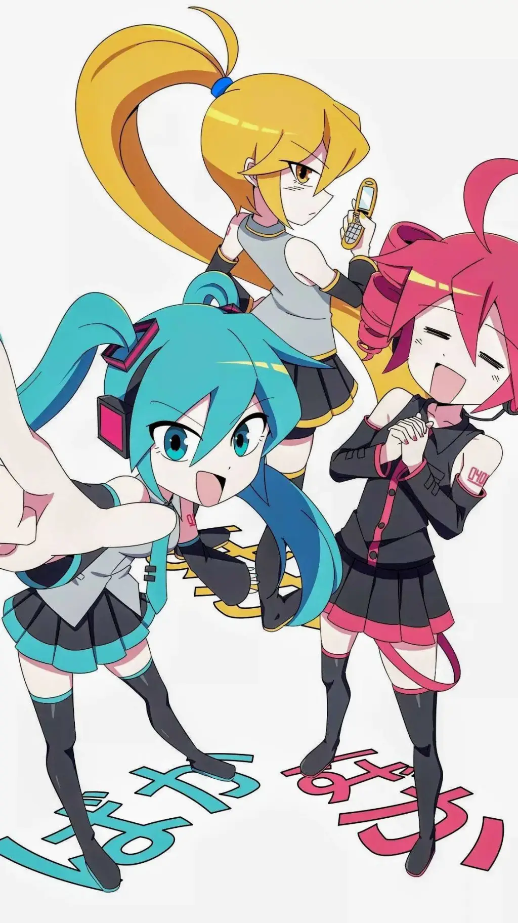 ai character: 💙♥️ Triple Baka 💛🤍 background