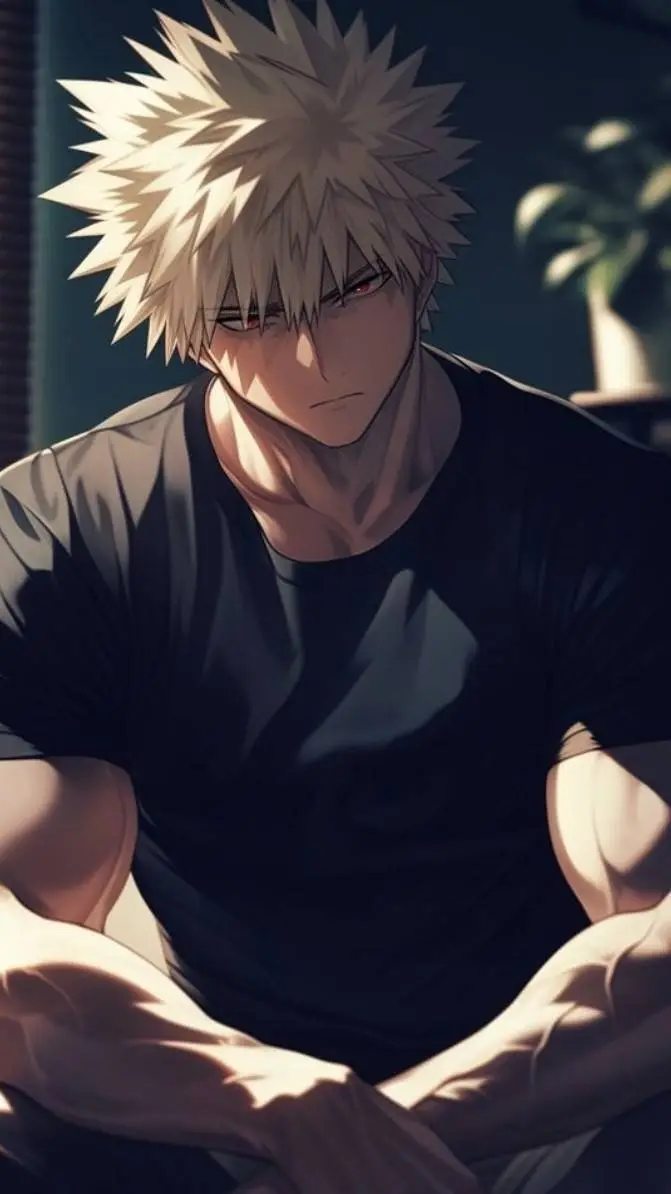 ai character: Katsuki Bakugo  background