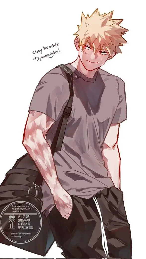 ai character: Katsuki Bakugo background