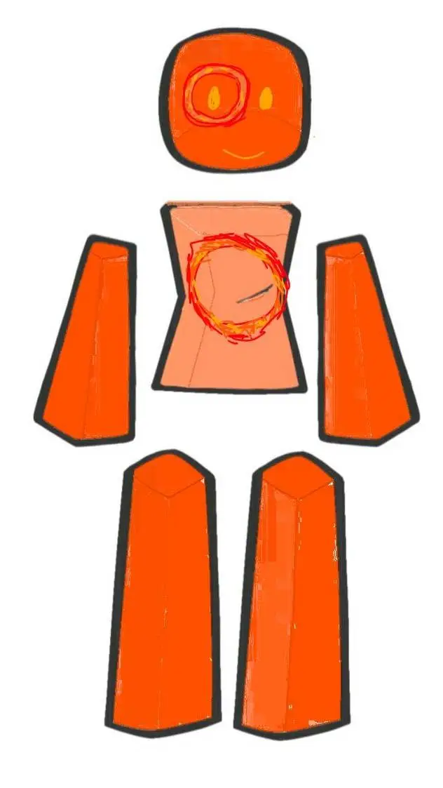 ai character: fire ring background