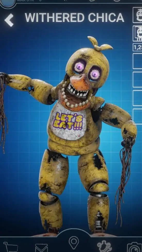 ai character: Withered Chica  background