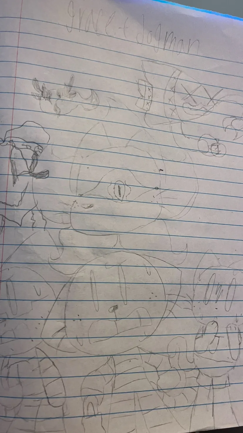 ai character: Dogman + grace background