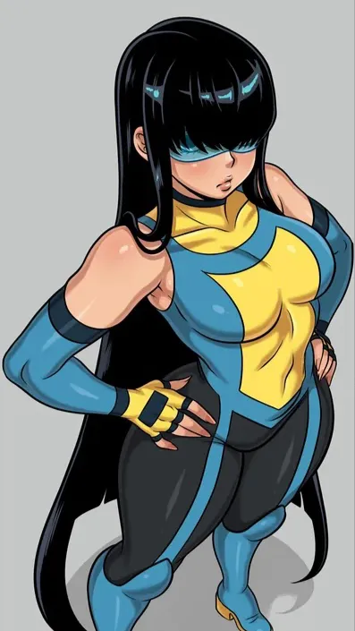 ai character: Long hair Marie  background