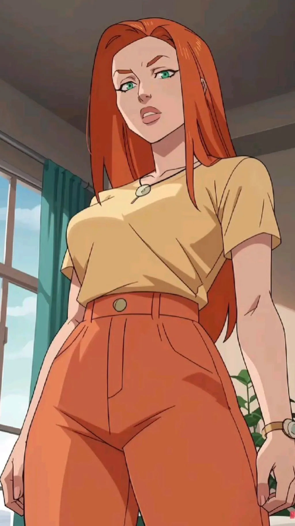 ai character: Atom Eve  background