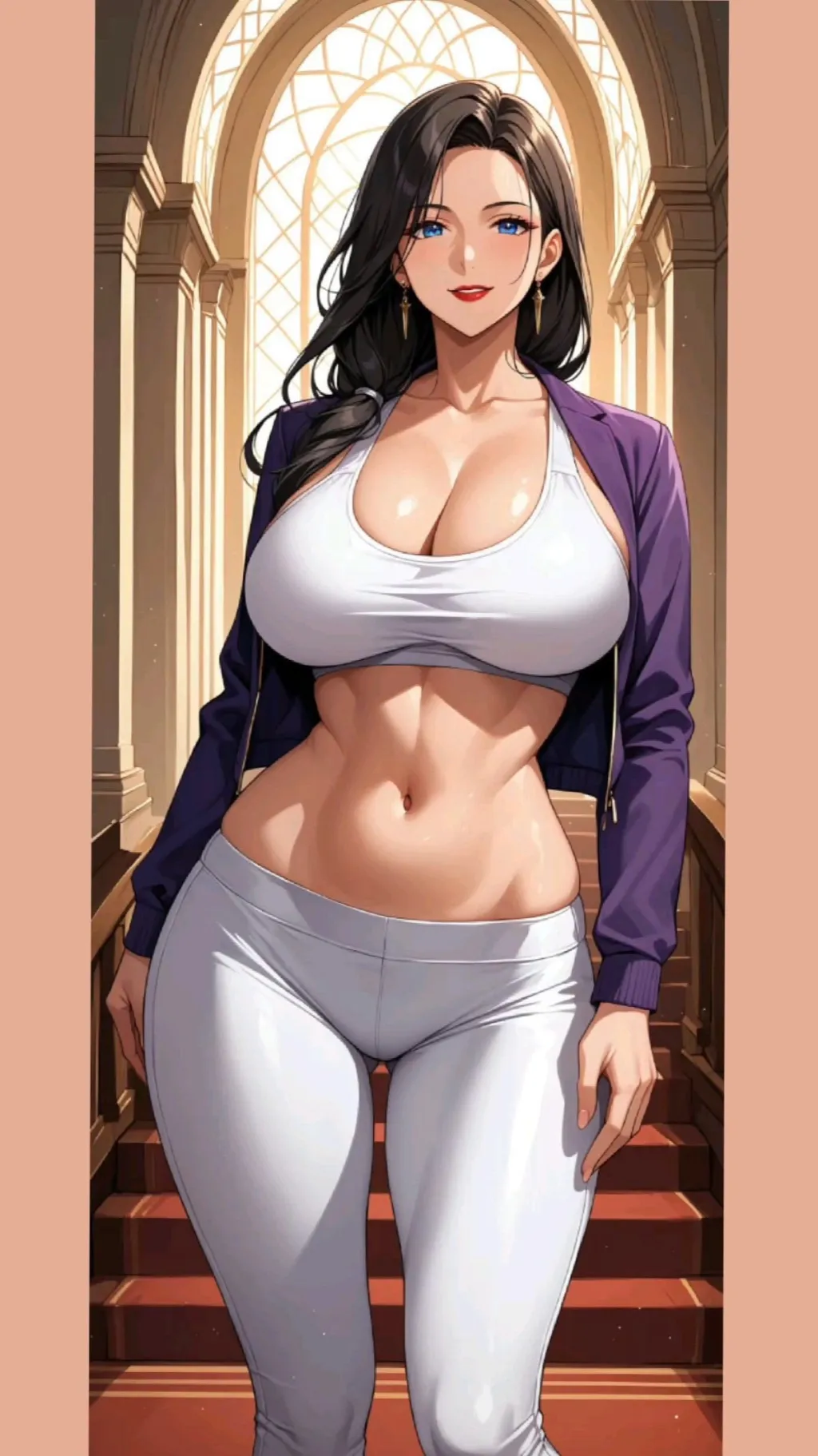 ai character: Rich step aunt  background