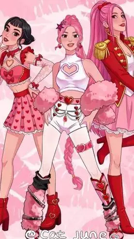 ai character: KPDH Valentine day background