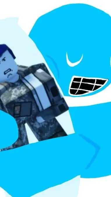 ai character: Bluudud🩵🩵🩵 background