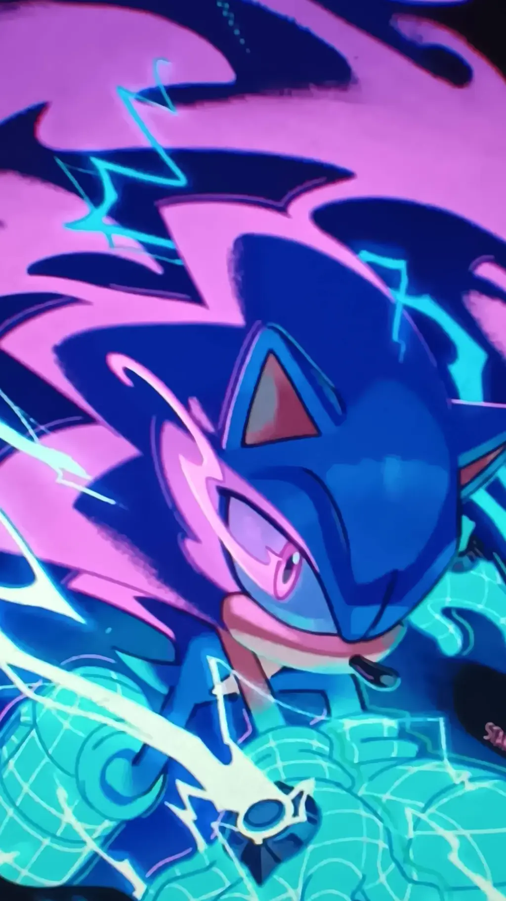 ai character: Shatterd Sonic background