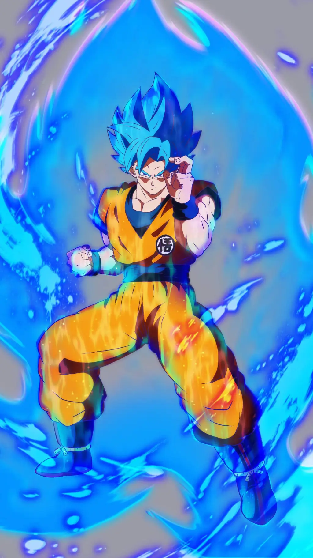 ai character: SSJB Goku background