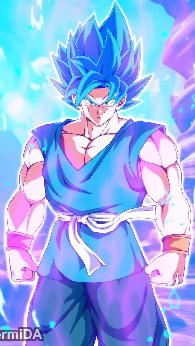 ai character: SSJB Goku Z background