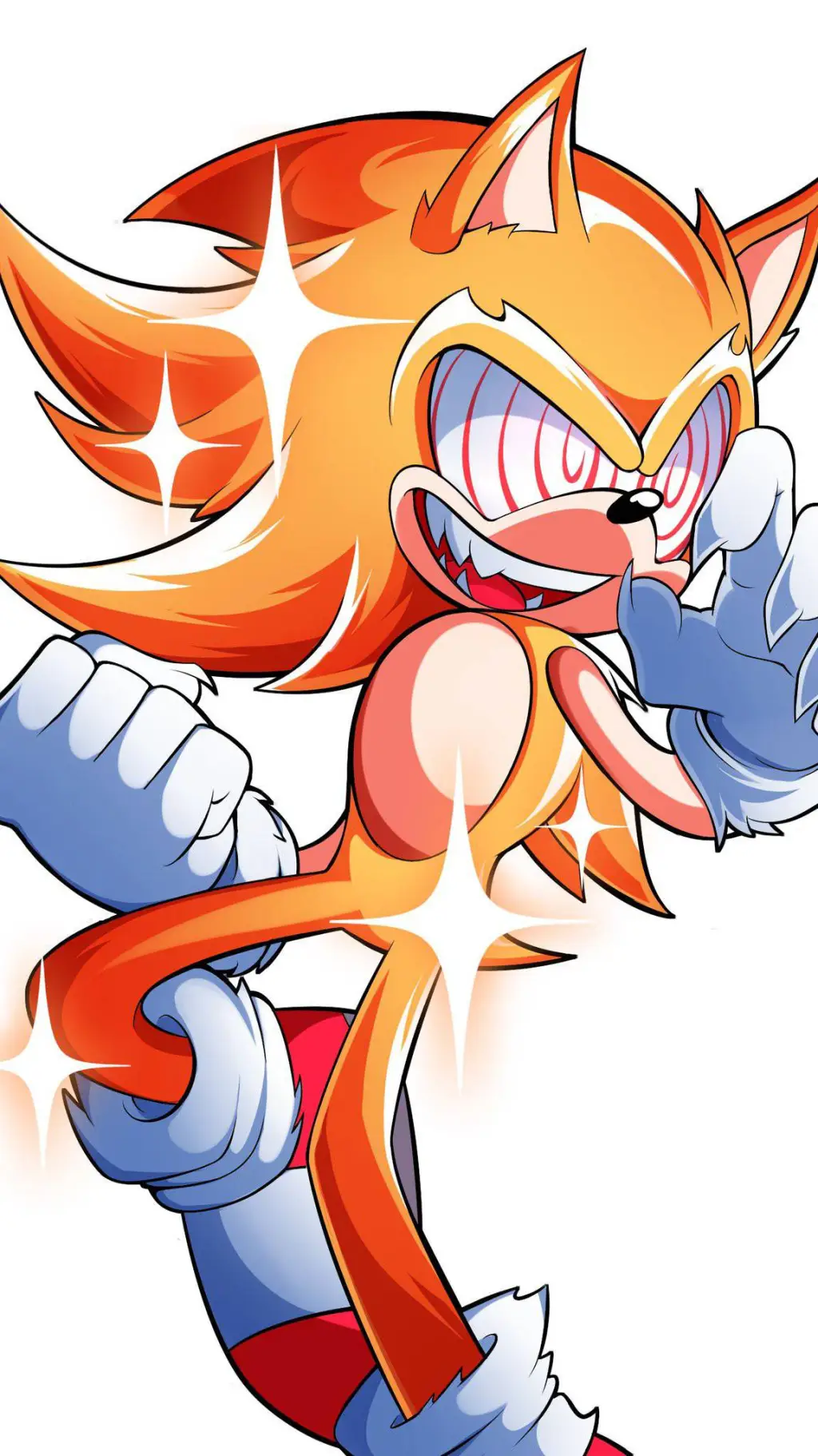 ai character: Fleetway Sonic background