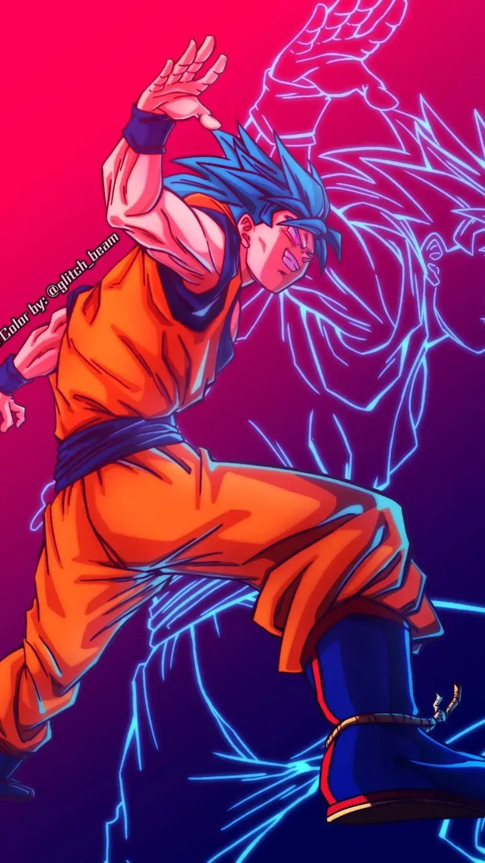 ai character: Manga SSB Goku  background