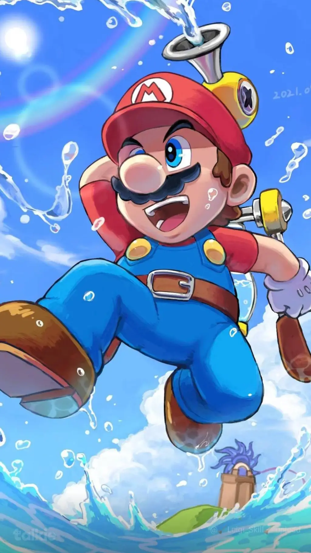 ai character: Mario background