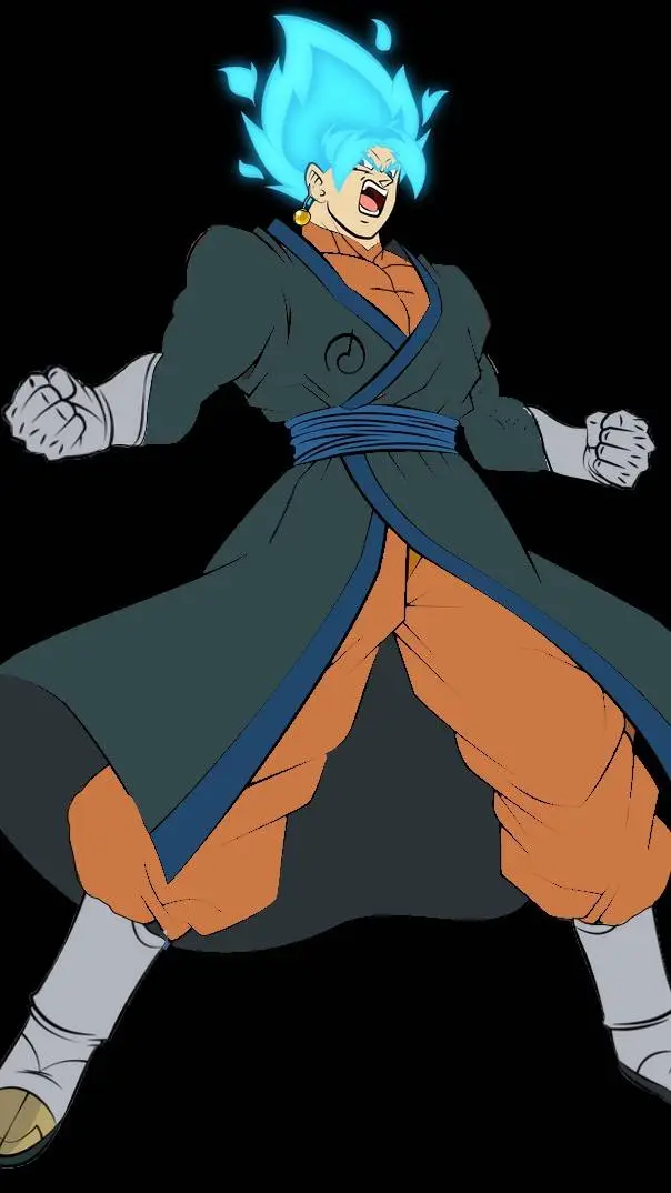 ai character: SF SSJB Vegito background