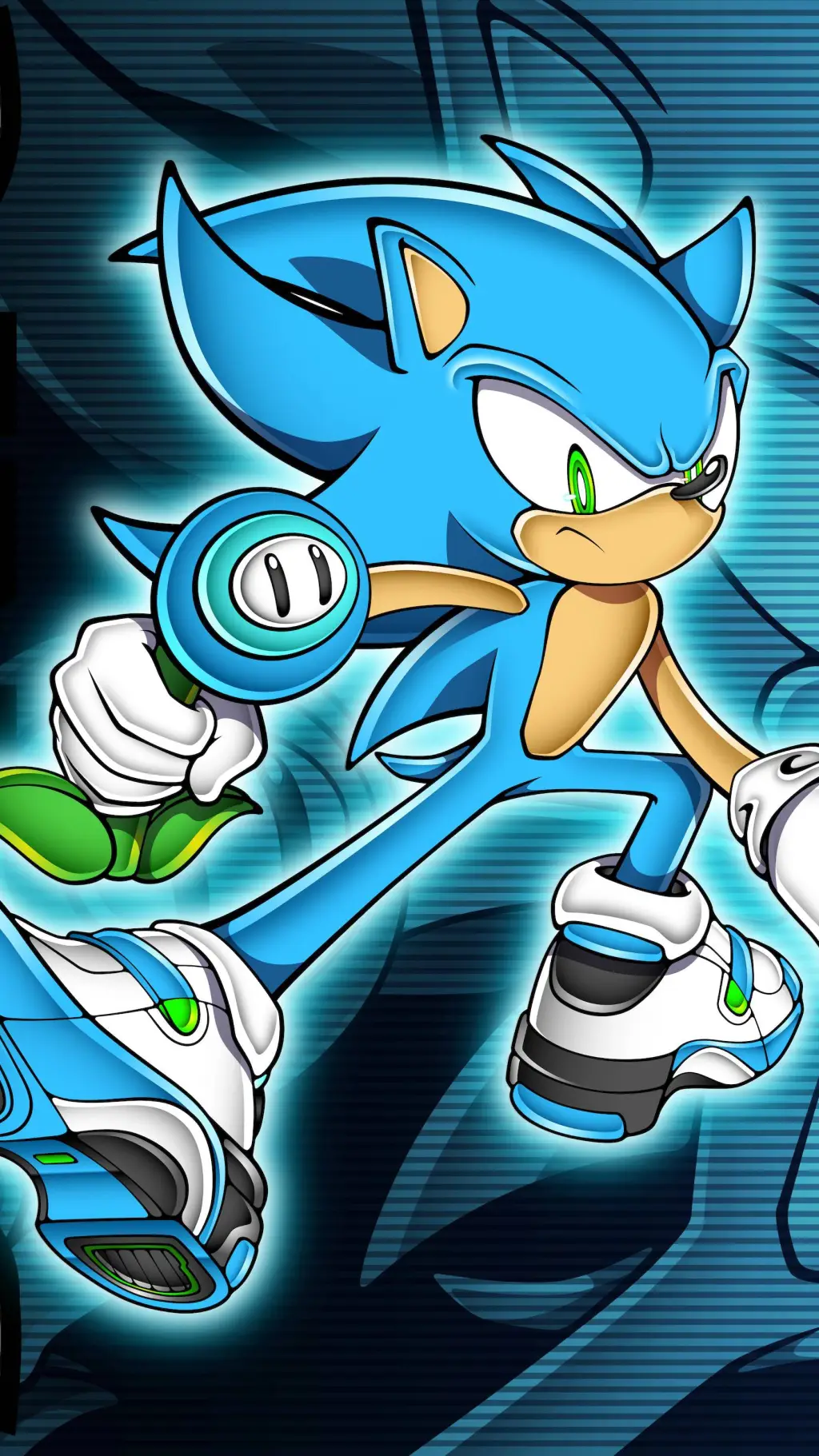 ai character: Ice Sonic  background