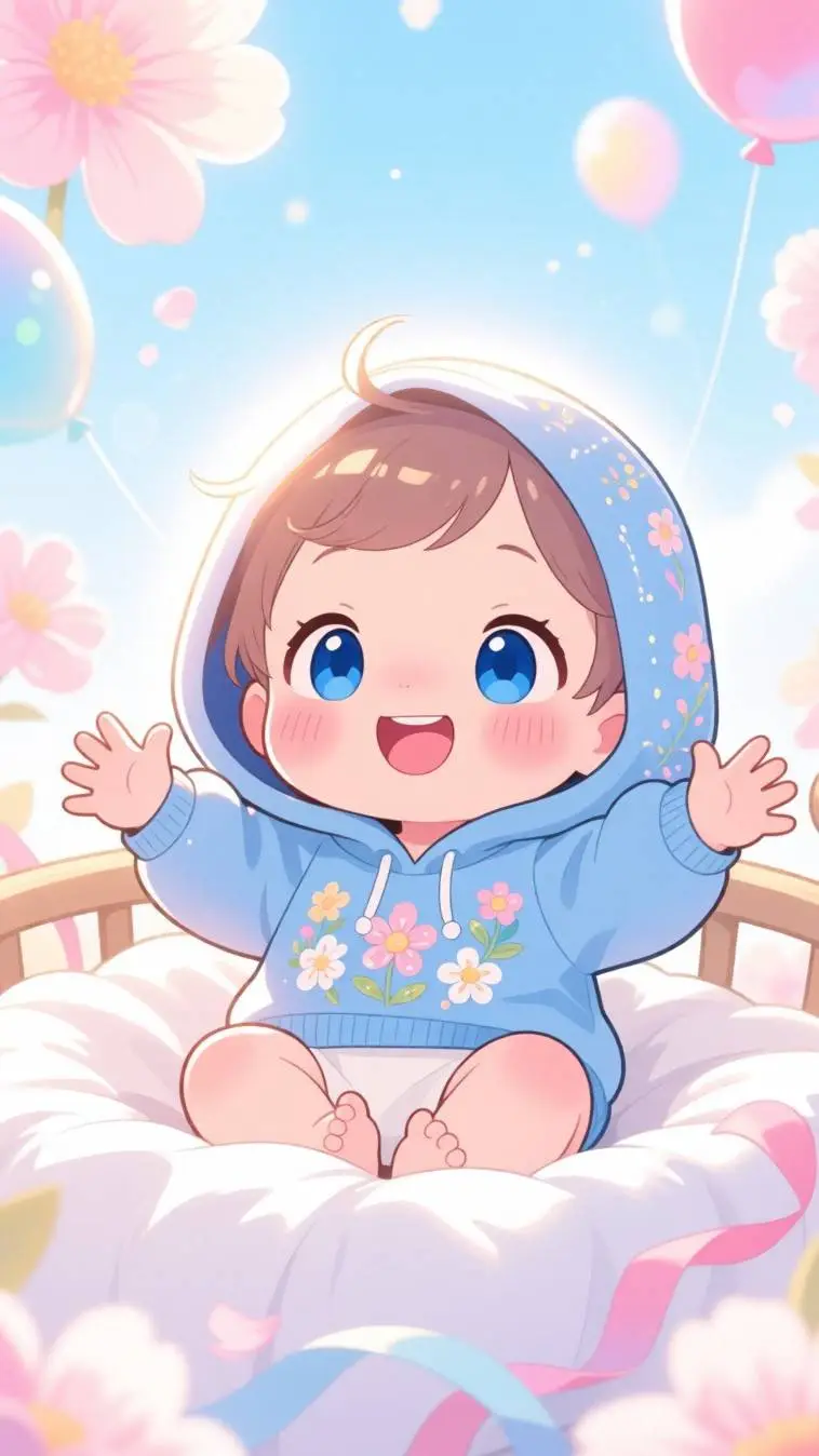 ai character: baby God (you)  background