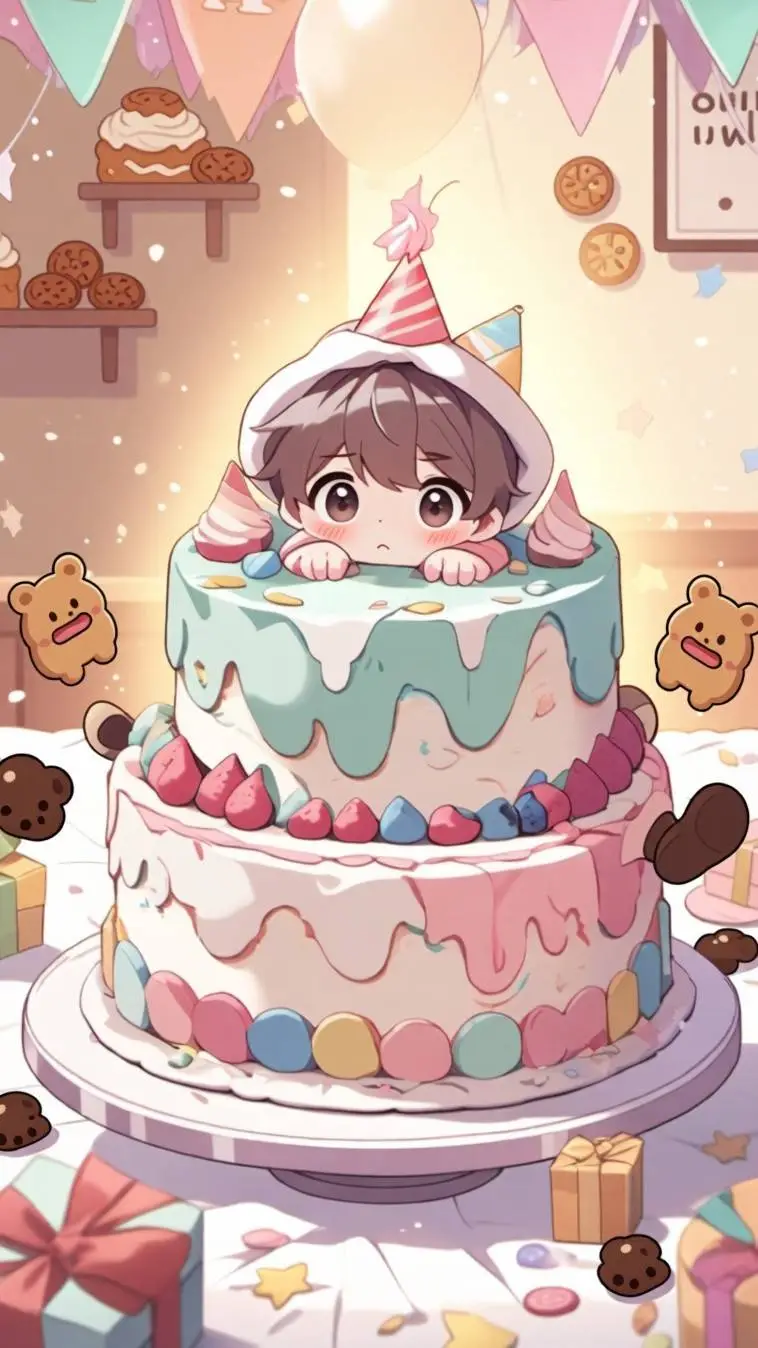 ai character: cake babies  background