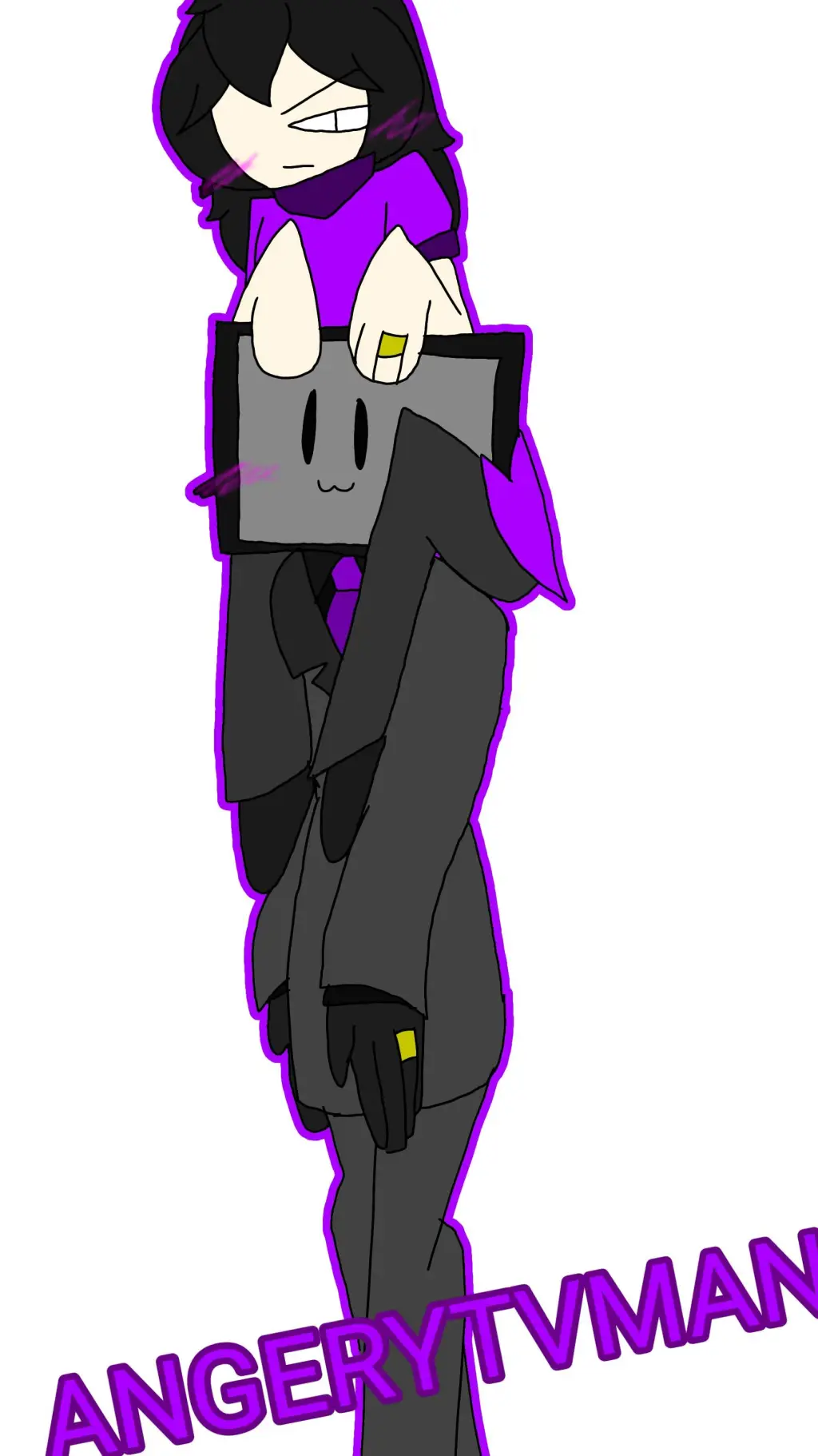 ai character: ANGRYTVMAN background