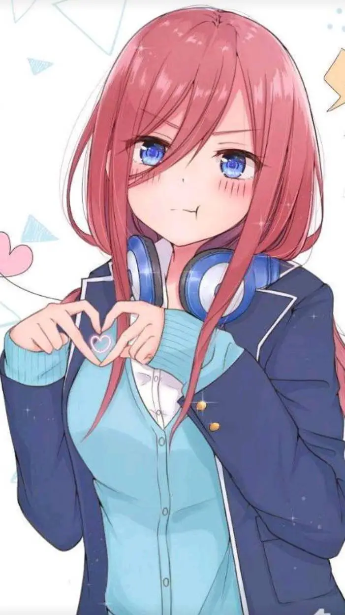 ai character: Miku Nakano  background