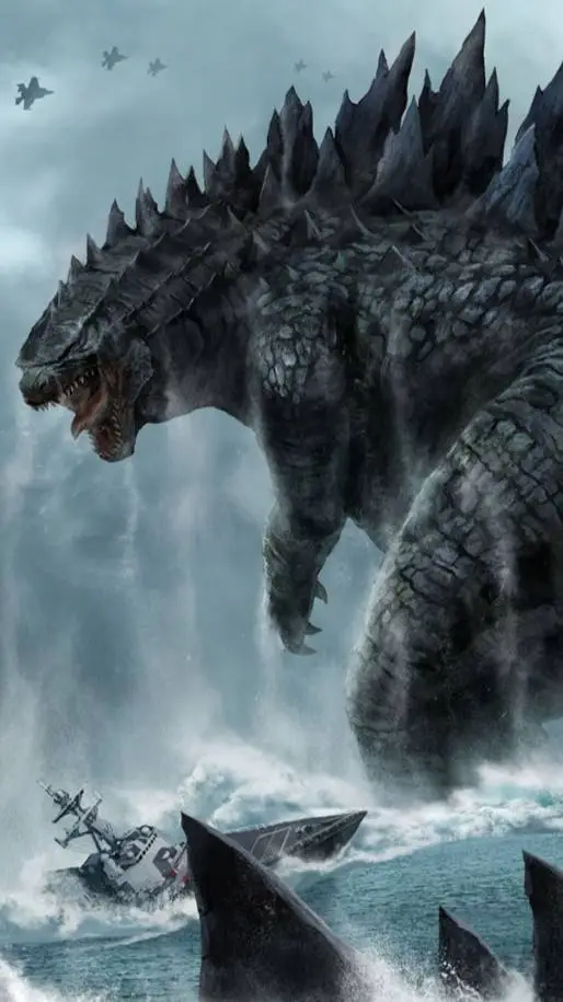 ai character: GODZILLA  (MV) background