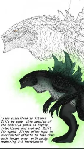 ai character: Carnosaurian Zilla background