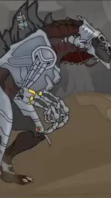 ai character: Cyber-Godzilla  background