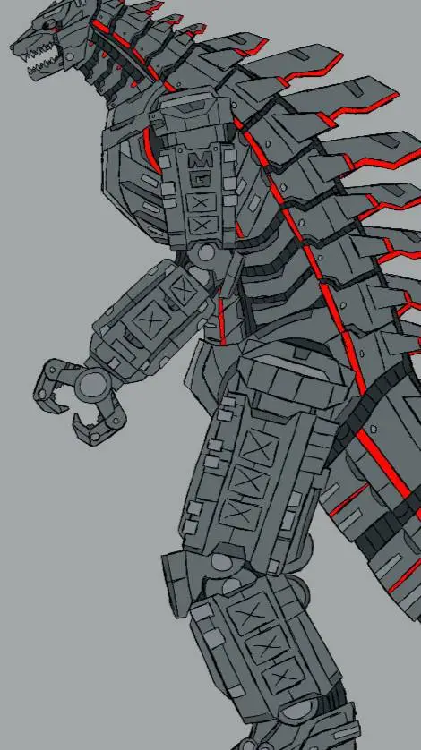 ai character: Mechagodzilla 2021 background