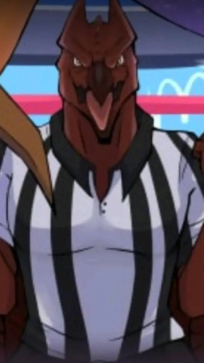 ai character: Anthro Rodan background