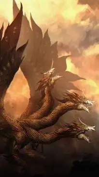 ai character: Seraphim Ghidorah  background