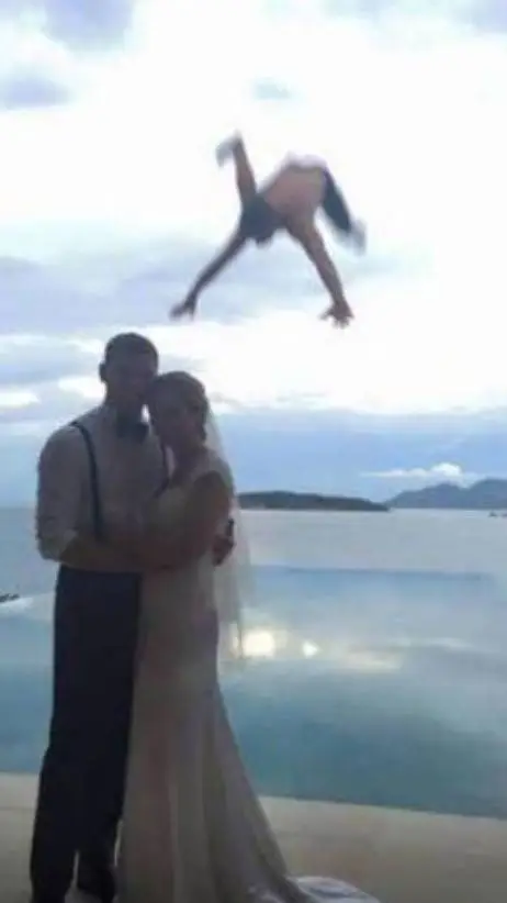 ai character: Wedding Photobomb  background