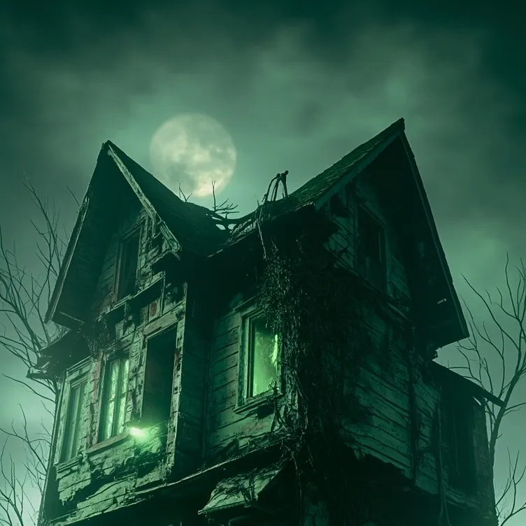 chat with ai character: Spooky house