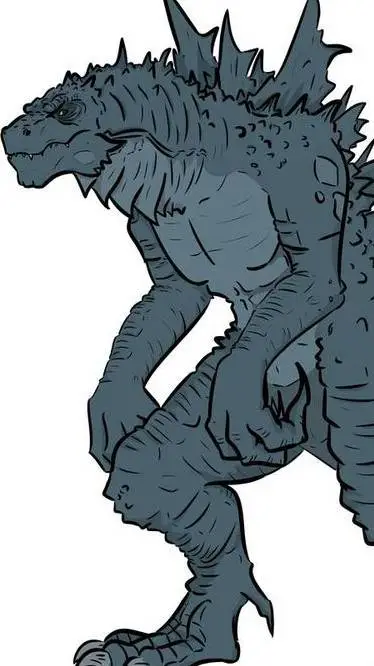 ai character: Titanus Godzilla98 background
