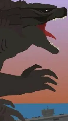 ai character: Godzilla's Rampage background