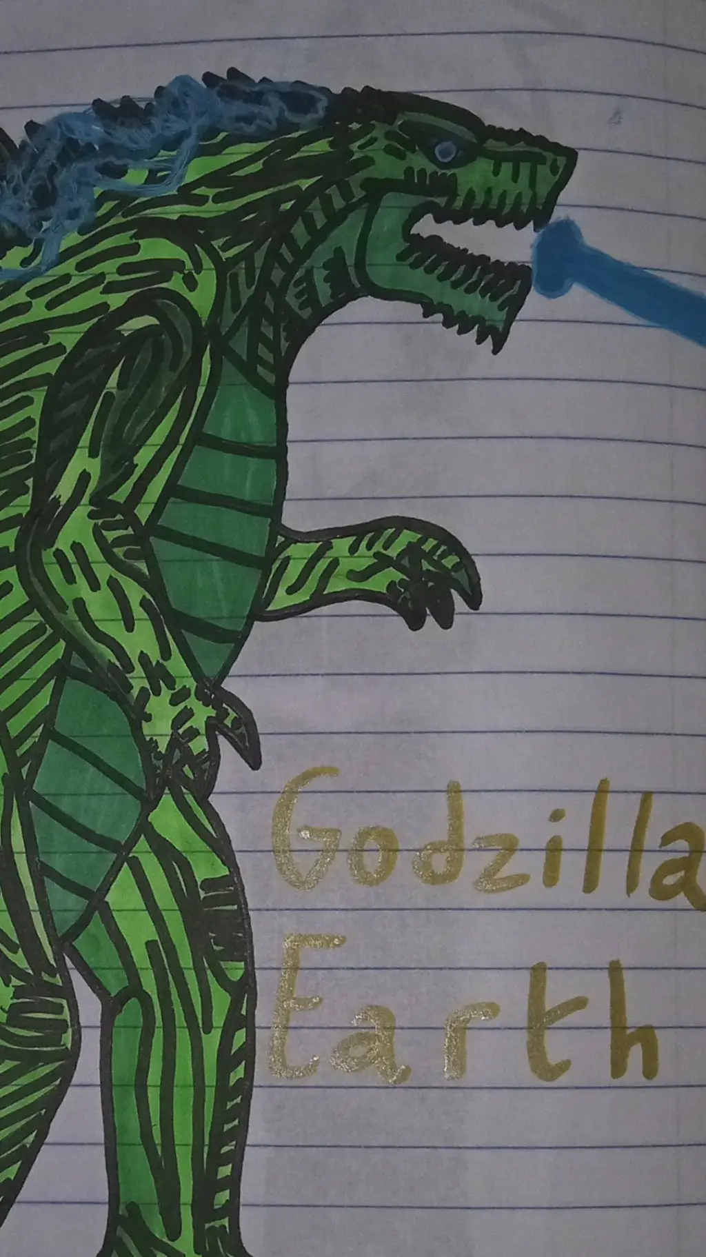 ai character: Godzilla Earth background