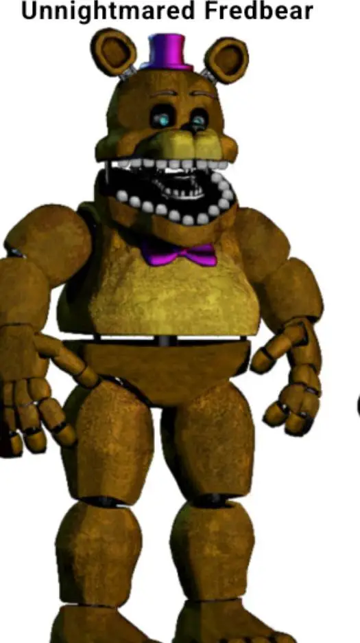 ai character: Fredbear, But... background