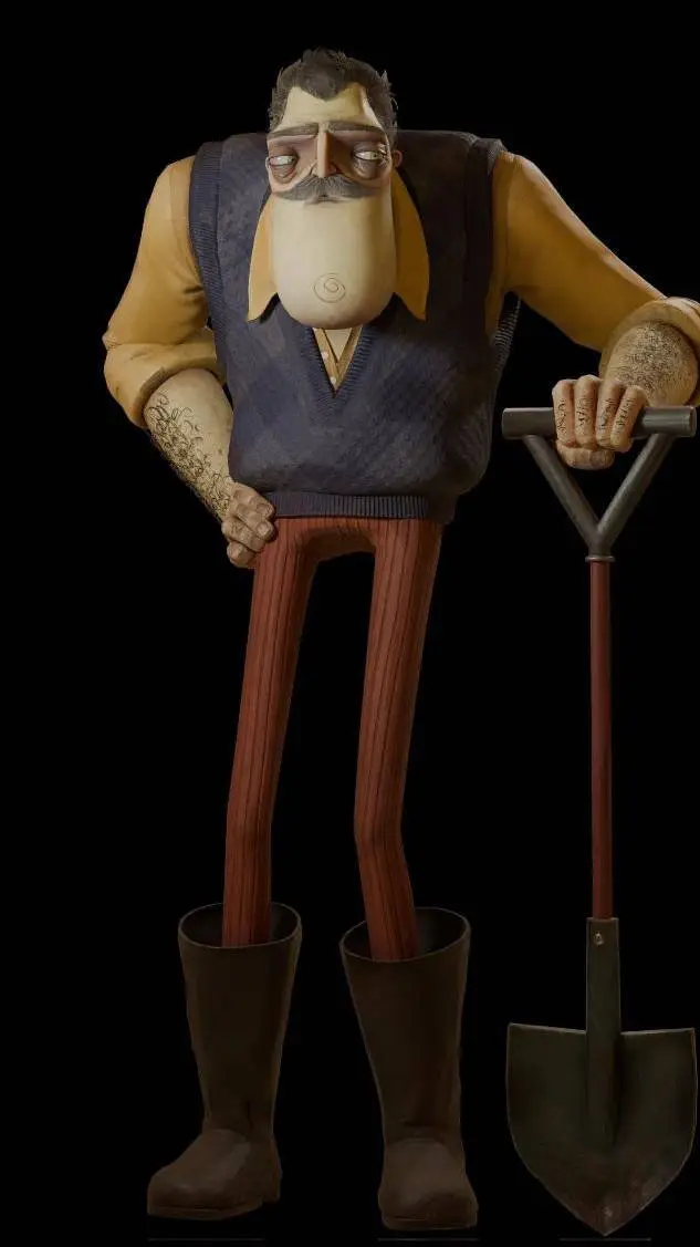 ai character: Hello Neighbor 3 background